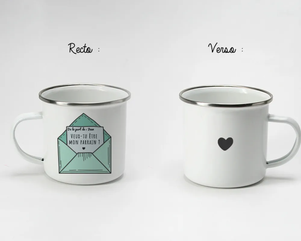Mug émaillé personnalisé - Veux-tu être ... ?|Cadeaux.com Outlet