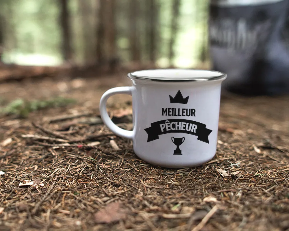 Mug émaillé personnalisé prénom - Pêcheur|Cadeaux.com Discount