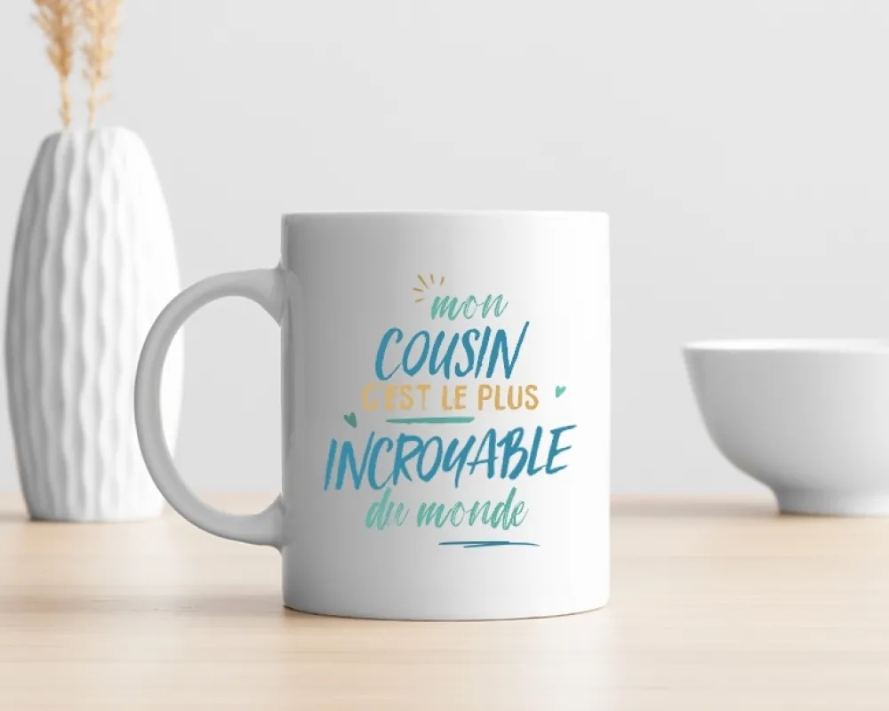 Mug personnalisé : Cousin le plus...|Cadeaux.com Best