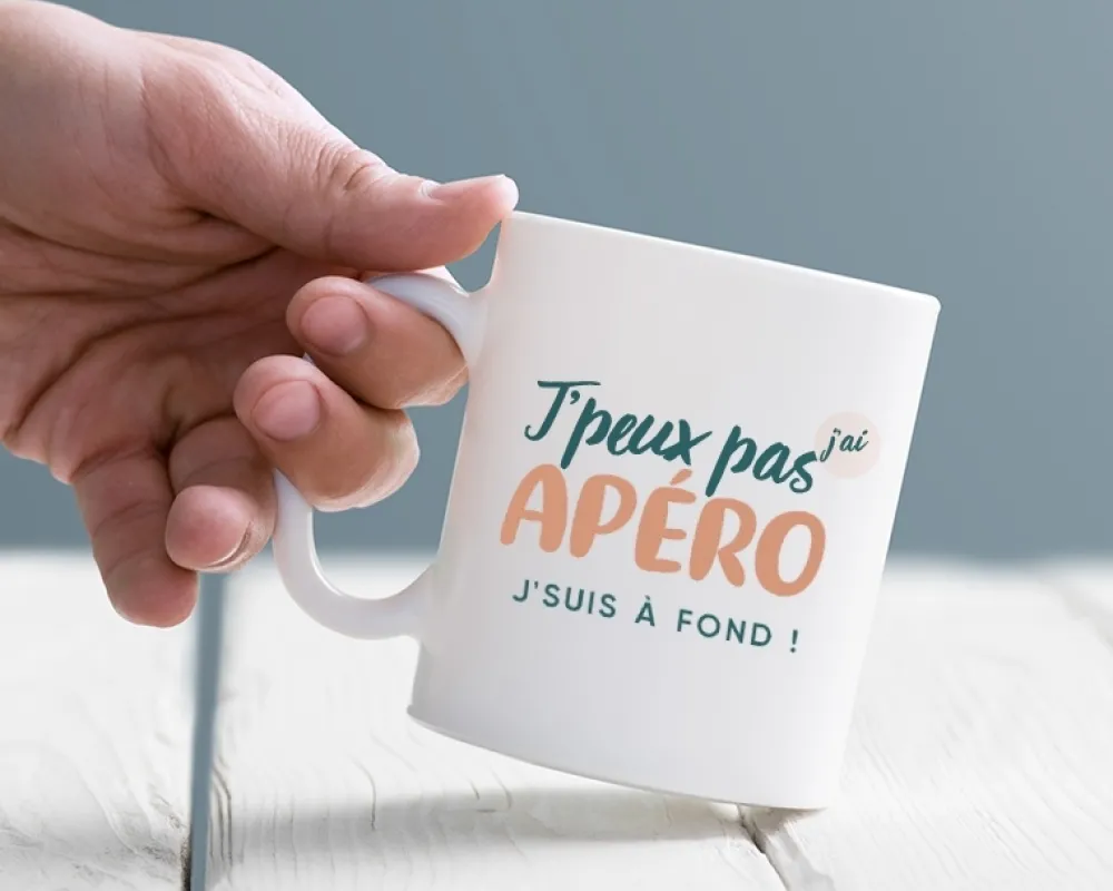 Mug personnalisé - J'peux pas j'ai apéro|Cadeaux.com Online