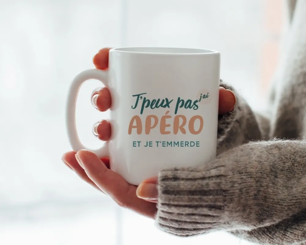 Mug personnalisé - J'peux pas j'ai apéro|Cadeaux.com Online