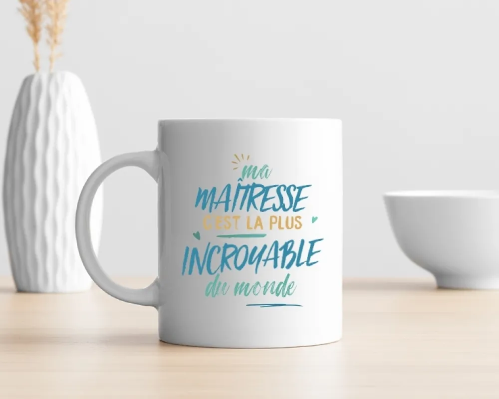 Mug personnalisé : Maîtresse la plus...|Cadeaux.com Discount