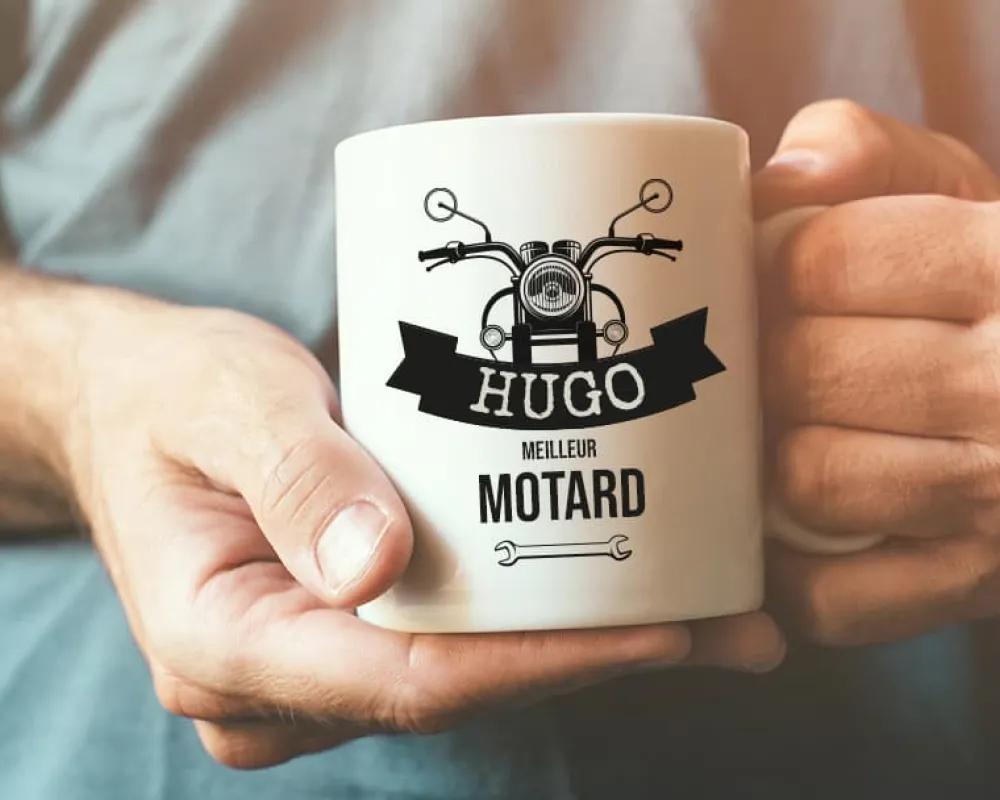 Mug personnalisé prénom - Motard|Cadeaux.com Online