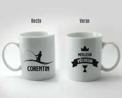 Mug personnalisé prénom - Pêcheur|Cadeaux.com New