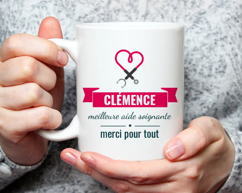 Mug personnalisé remerciements - Personnel Soignant|Cadeaux.com