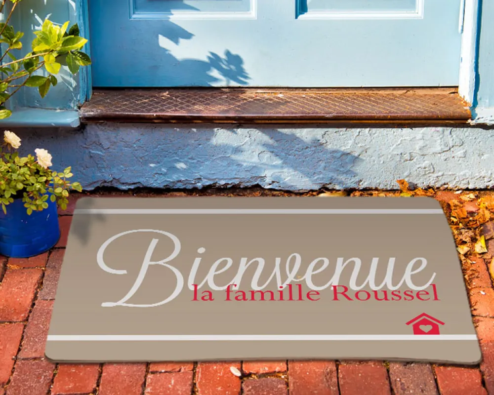 Paillasson personnalisé - Bienvenue|Cadeaux.com Best