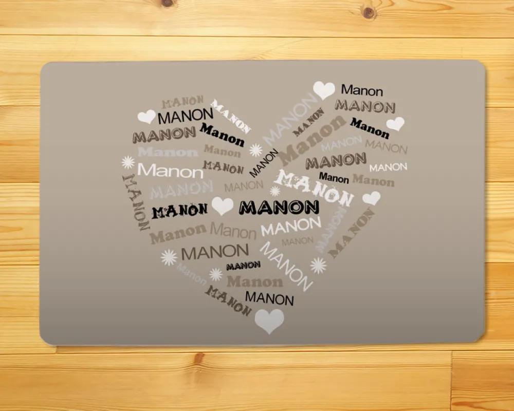 Paillasson personnalisé - Coeur Famille|Cadeaux.com Online