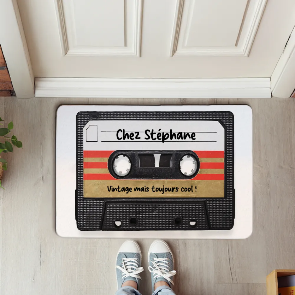 Paillasson personnalisé - Retro K7 audio|Cadeaux.com Best
