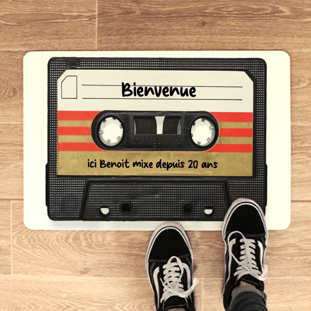 Paillasson personnalisé - Retro K7 audio|Cadeaux.com Best