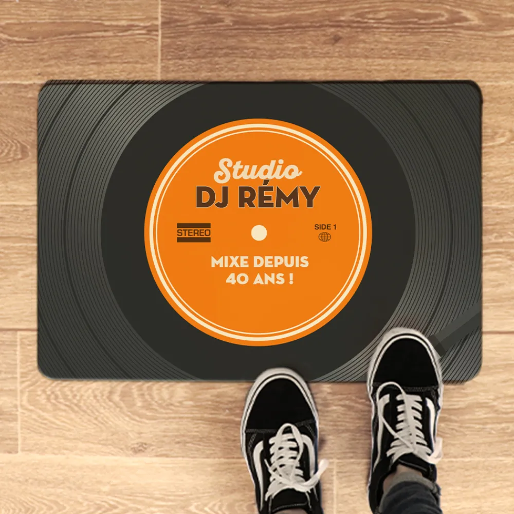 Paillasson personnalisé - Retro Vinyle|Cadeaux.com Discount
