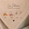 Plaid personnalisé - Famille Chaussures|Cadeaux.com New