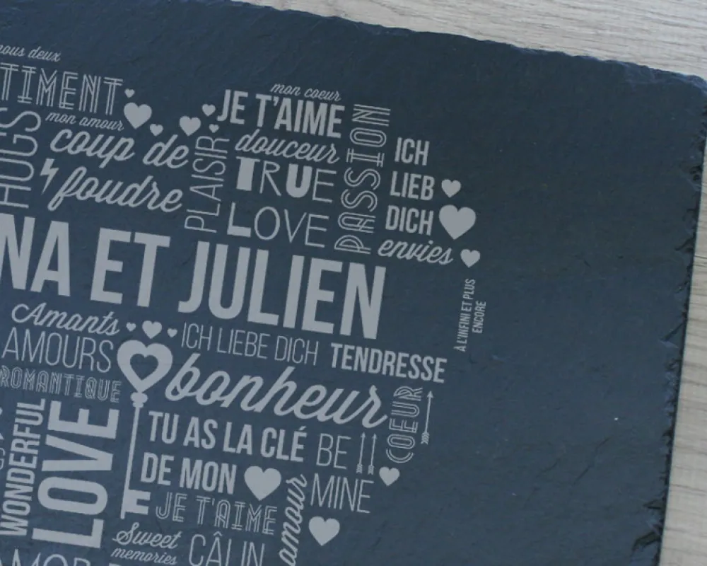 Plateau ardoise Mots d'Amour|Cadeaux.com Discount
