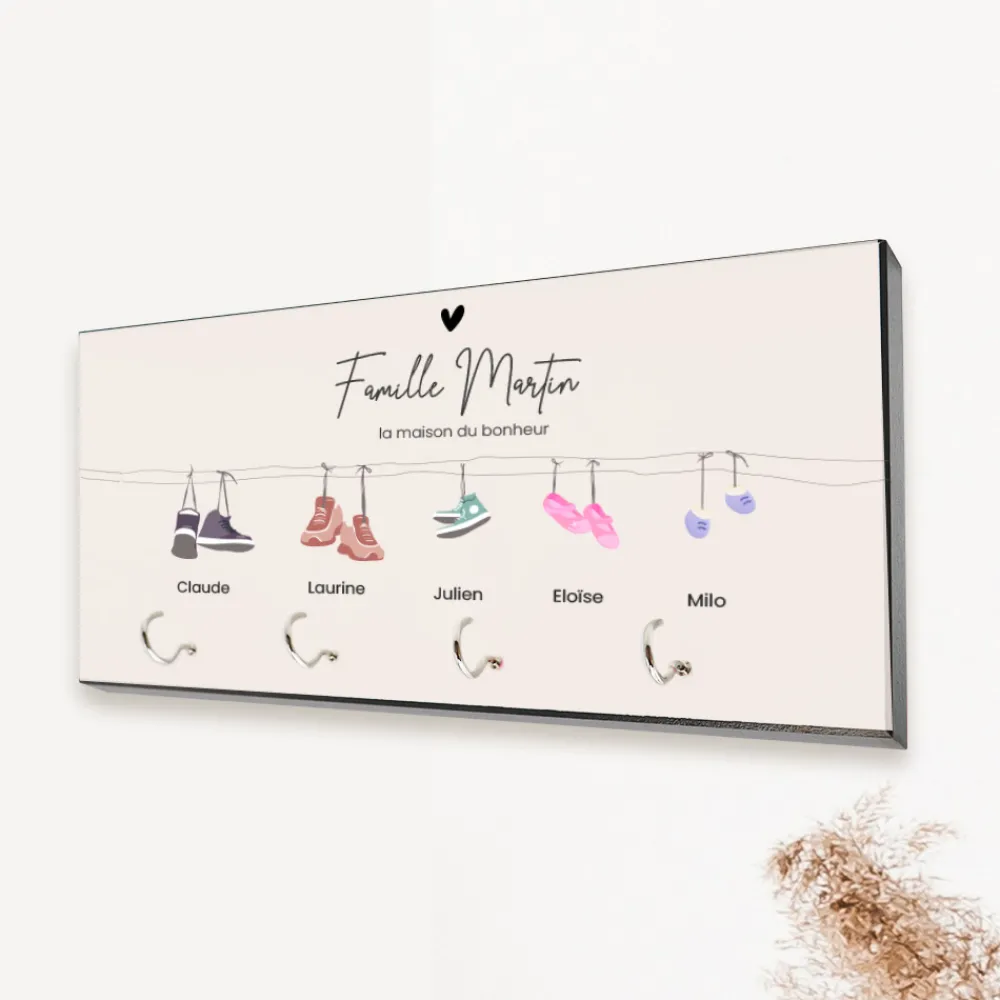 Porte clés mural personnalisé - Famille Chaussures|Cadeaux.com Clearance