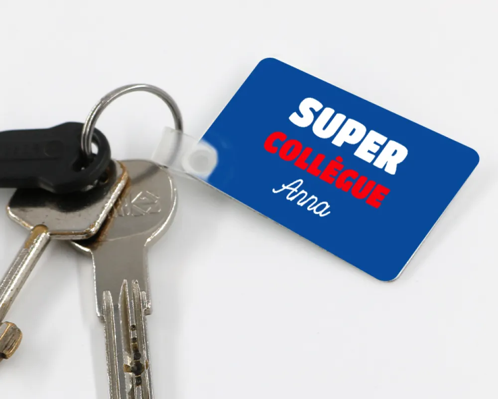 Porte-clé personnalisé - Super Collègue|Cadeaux.com Online