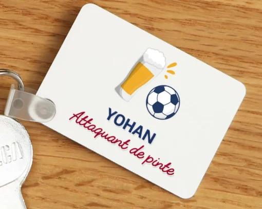 Porte-clés personnalisé - Apéro Foot|Cadeaux.com Best
