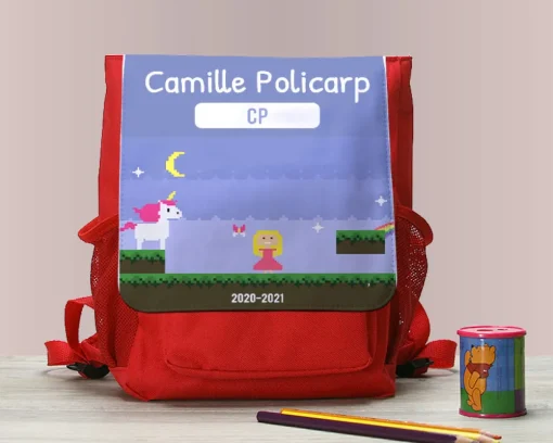Sac à dos enfant personnalisable - Jeux Vidéo Rétro - Version Fille|Cadeaux.com Clearance
