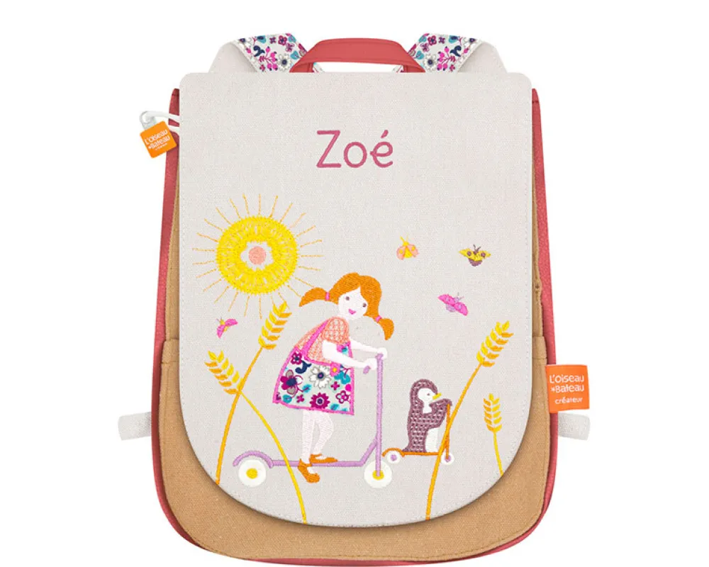Sac à dos pour enfant personnalisé - La fille et la trottinette|Cadeaux.com Clearance
