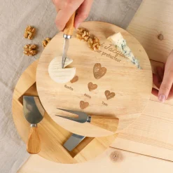 Set à fromage personnalisé - Papi et ses petits coeurs|Cadeaux.com Online