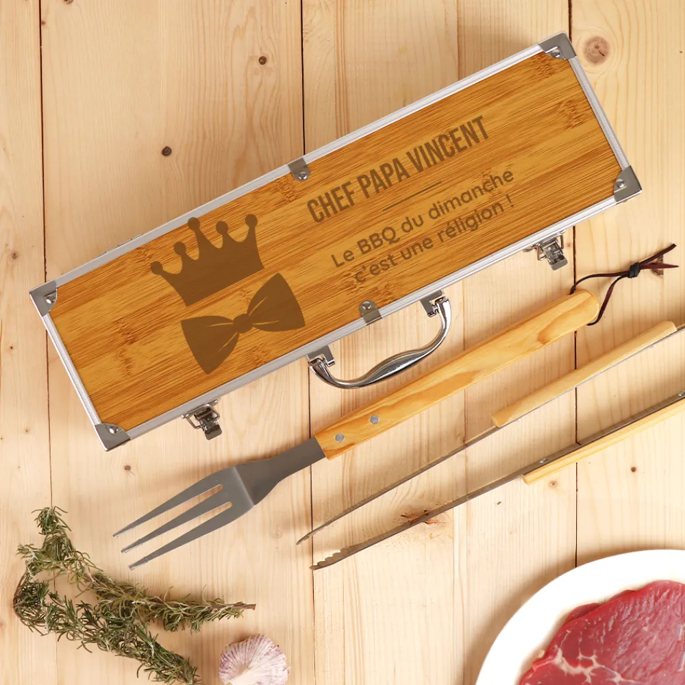 Set barbecue personnalisé - Papa Royal|Cadeaux.com Best