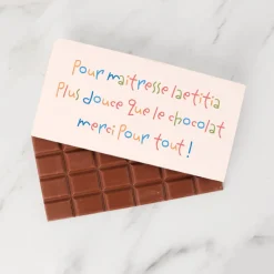 Tablette de chocolat personnalisée - Mots d'enfants pour maîtresse|Cadeaux.com Clearance