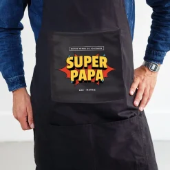 Tablier noir personnalisé - Héros de BD|Cadeaux.com Best