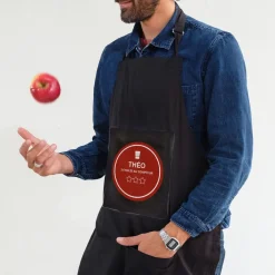 Tablier noir personnalisé - Chef étoilé|Cadeaux.com Outlet