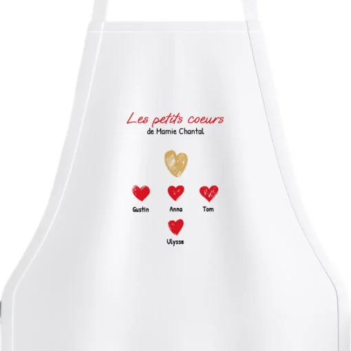Tablier personnalisé - Mamie et ses petits coeurs|Cadeaux.com Best