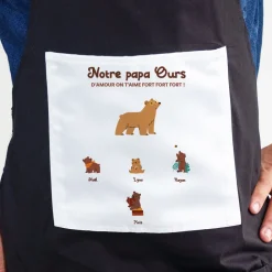 Tablier personnalisé - Tribu Ours|Cadeaux.com New