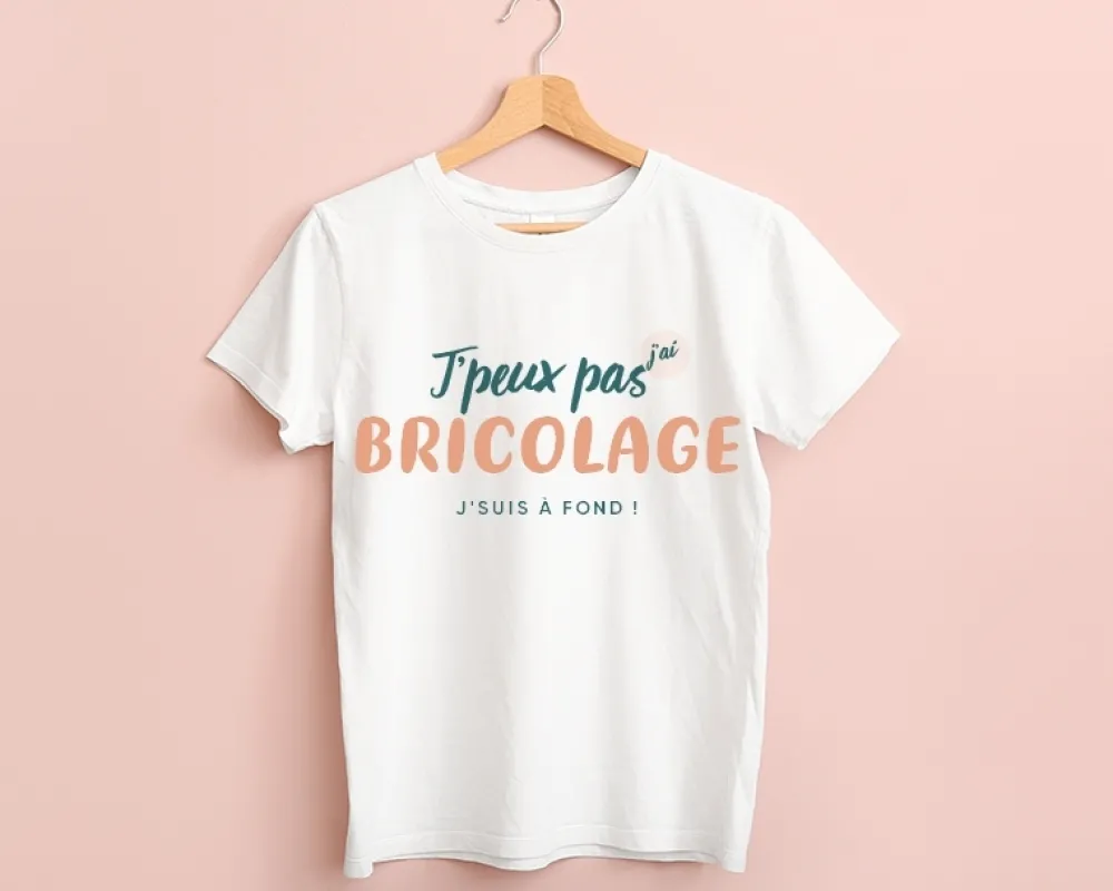 Tee shirt personnalisé femme - J'peux pas j'ai bricolage|Cadeaux.com Best