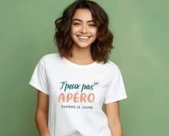 Tee shirt personnalisé femme - J'peux pas j'ai apéro|Cadeaux.com Hot
