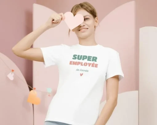 Tee shirt personnalisé femme - Super Employée|Cadeaux.com New