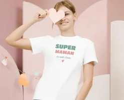 Tee shirt personnalisé femme - Super Maman|Cadeaux.com New
