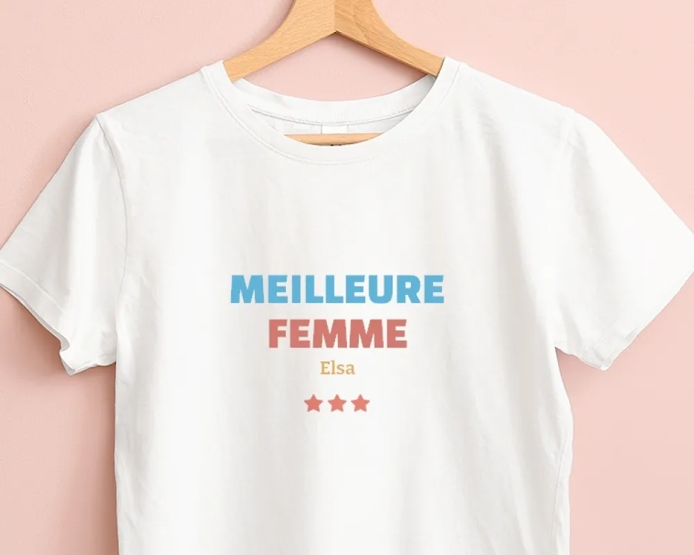 Tee shirt personnalisé femme - Meilleure Femme|Cadeaux.com Best