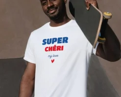 Tee shirt personnalisé homme - Super Chéri|Cadeaux.com Discount