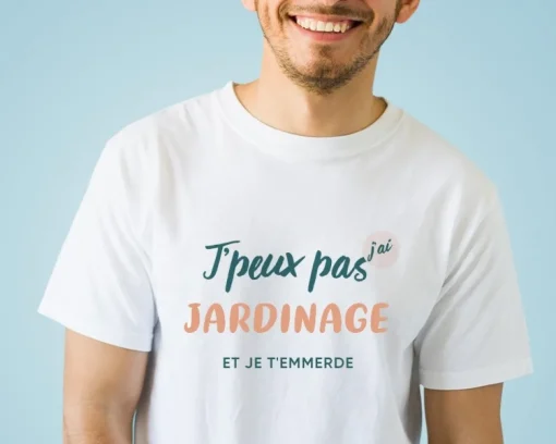 Tee shirt personnalisé homme - J'peux pas j'ai jardinage|Cadeaux.com