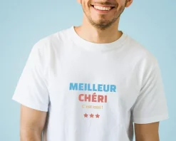 Tee shirt personnalisé homme - Meilleur Chéri|Cadeaux.com New