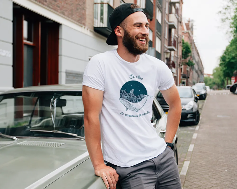 Tee shirt personnalisé homme - Baleine|Cadeaux.com Online