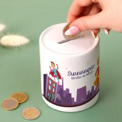 Tirelire personnalisable - Super-héros|Cadeaux.com