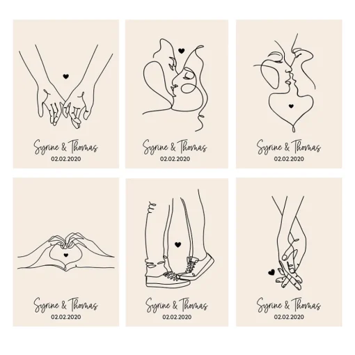 Toile canva personnalisable - Dessin au trait|Cadeaux.com Outlet