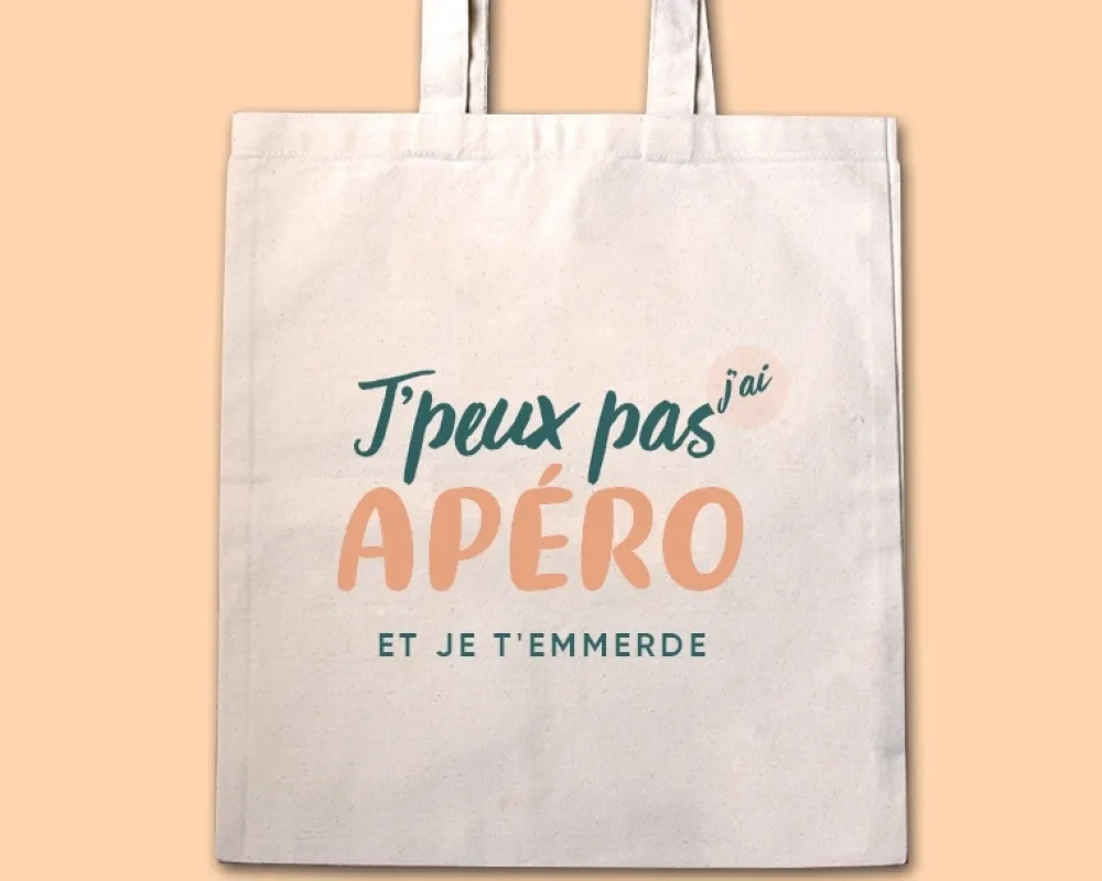 Tote bag personnalisable - J'peux pas j'ai apéro|Cadeaux.com Clearance