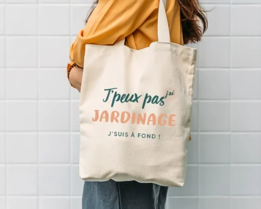 Tote bag personnalisable - J'peux pas j'ai jardinage|Cadeaux.com New