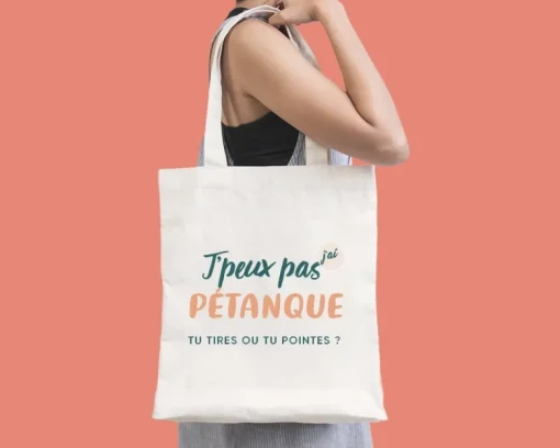 Tote bag personnalisable - J'peux pas j'ai pétanque|Cadeaux.com
