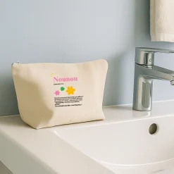 Trousse en coton personnalisée - Définition Nounou|Cadeaux.com