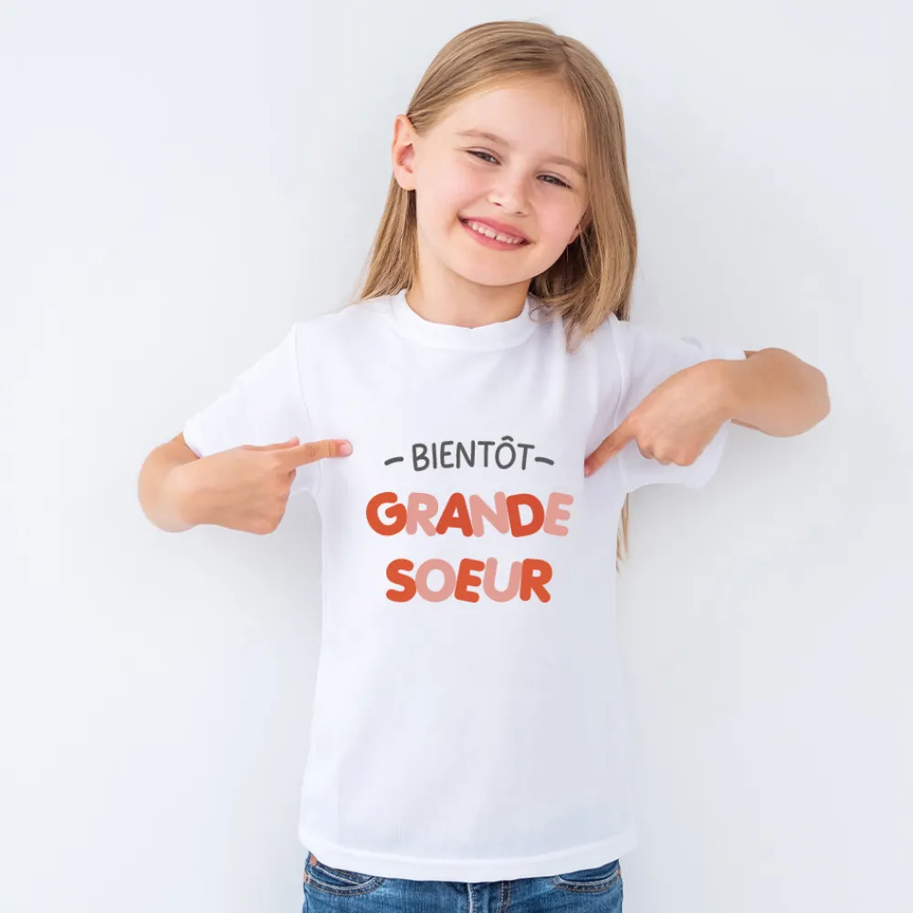 T-shirt enfant personnalisé - Grande sœur|Cadeaux.com Best