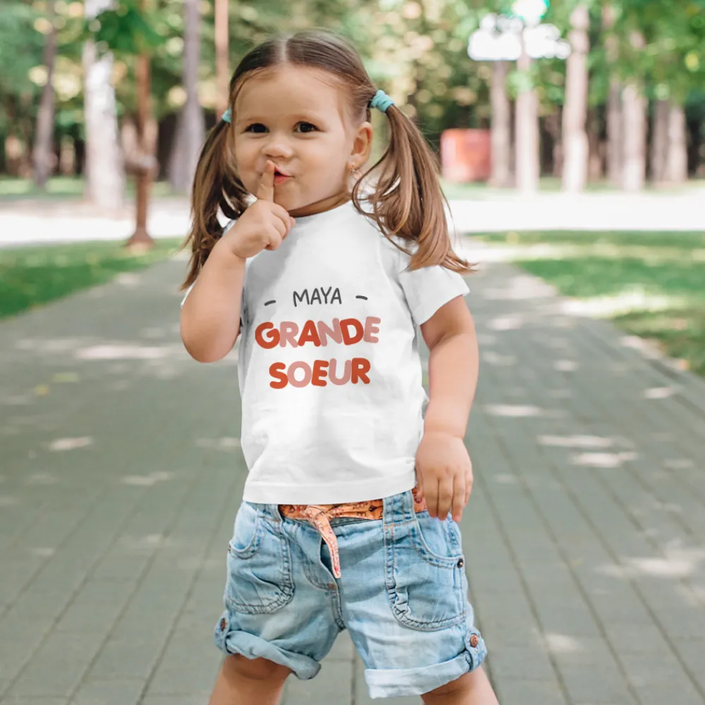 T-shirt enfant personnalisé - Grande sœur|Cadeaux.com Best