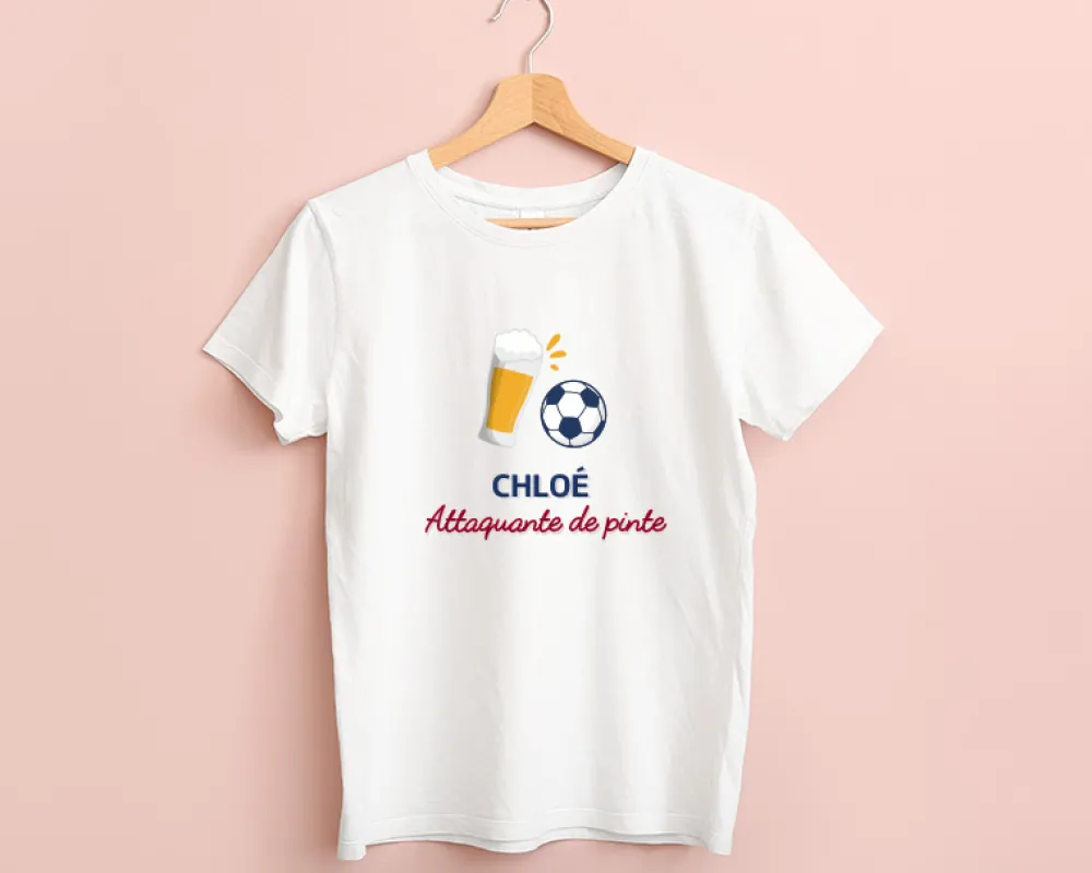 T-shirt femme personnalisé - Apéro Foot|Cadeaux.com Outlet
