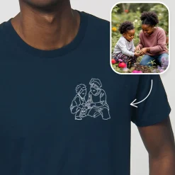 T-shirt homme personnalisé brodé - Photo|Cadeaux.com Sale