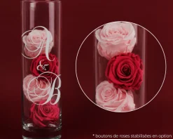 Vase personnalisé cylindrique - Initiales|Cadeaux.com