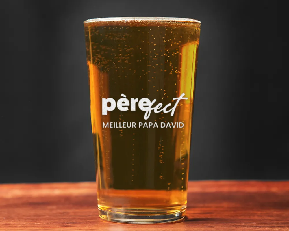 Verre à bière personnalisé pinte - Père-fect|Cadeaux.com Outlet